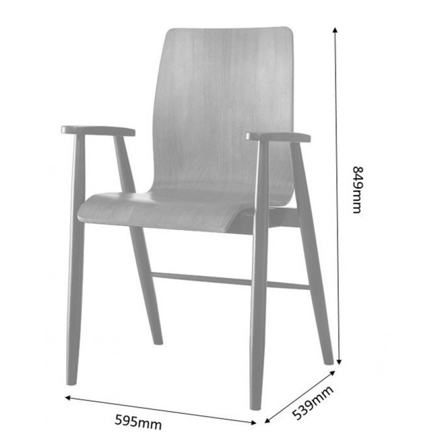 Curve Vienna Wooden Seat Office Chair